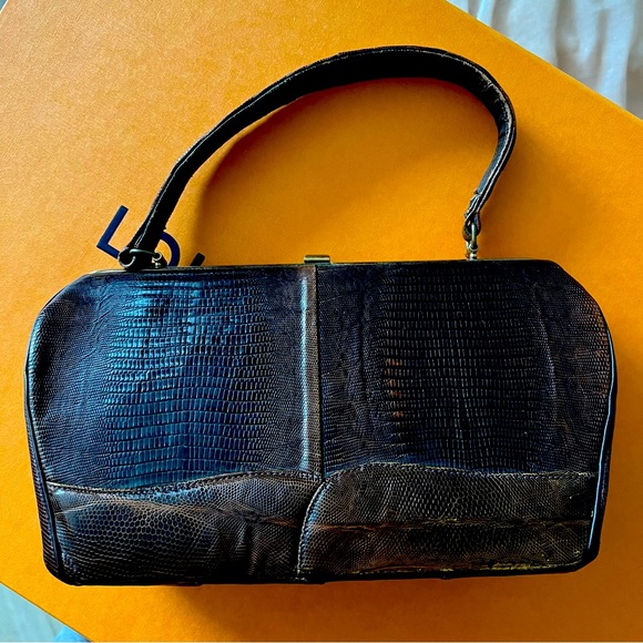 Handbags - Alligator Purse Handle-bag Brown Clutch